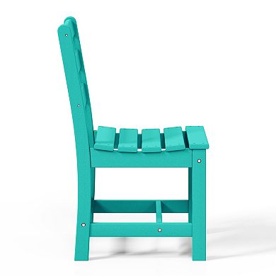 Outdoor HDPE Patio Classic Armless Dining Side Chair