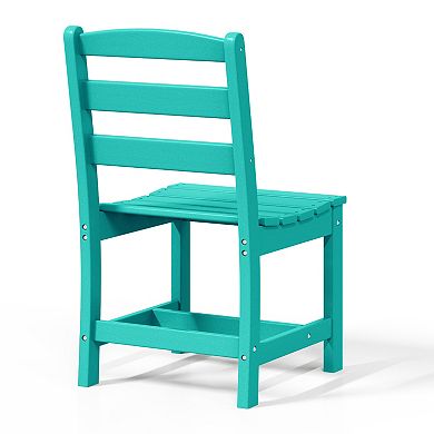Outdoor HDPE Patio Classic Armless Dining Side Chair