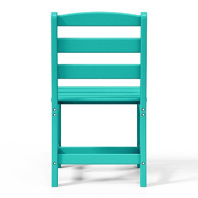 Outdoor HDPE Patio Classic Armless Dining Side Chair