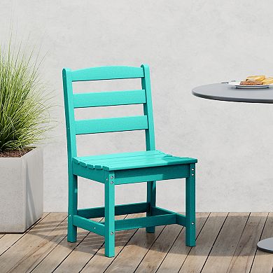 Outdoor HDPE Patio Classic Armless Dining Side Chair