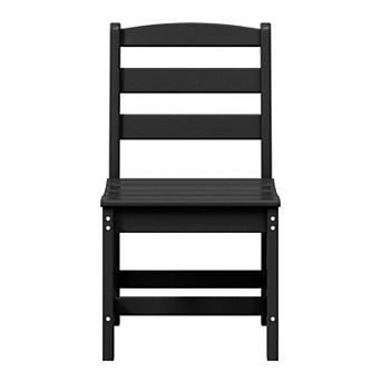 Outdoor HDPE Patio Classic Armless Dining Side Chair