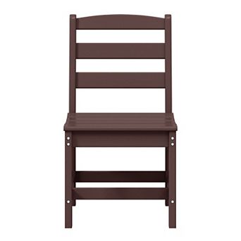 Outdoor HDPE Patio Classic Armless Dining Side Chair