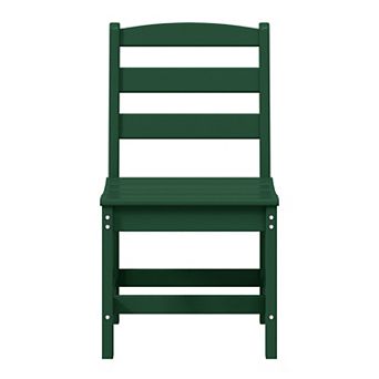 Outdoor HDPE Patio Classic Armless Dining Side Chair