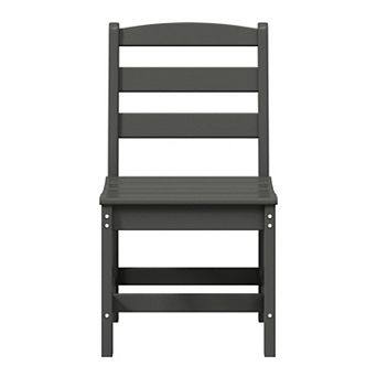 Outdoor HDPE Patio Classic Armless Dining Side Chair