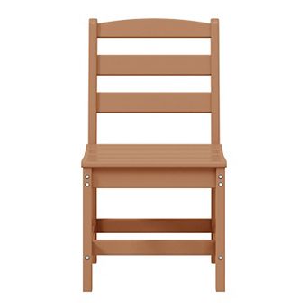 Outdoor HDPE Patio Classic Armless Dining Side Chair