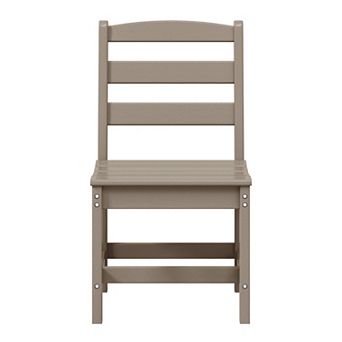 Outdoor HDPE Patio Classic Armless Dining Side Chair