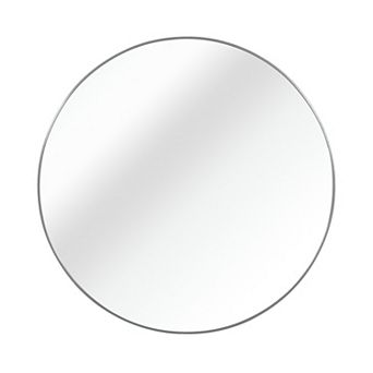 KWPZQEB 32 Inch Modern Metal Frame Round Bathroom Mirror for Wall, Entryway, Bathroom