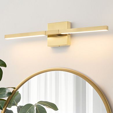 POWLIG 23.6-Inch Modern LED Wall Sconce - 24W 5-Color Temperature Dimmable