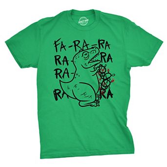Mens Fa Ra Ra Ra Ra Trex Christmas Lights Funny Holiday Dinosaur T shirt