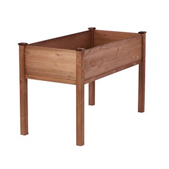KWPZQEB Wooden Raised Garden Bed with Legs, Outdoor Planter Box for Flowers Fruits Vegetable