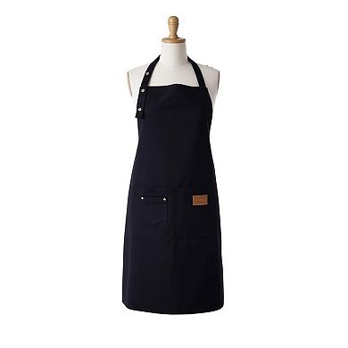 Kitchen Apron Cotton Blend Adjustable Neck Apron with Pocket for Cooking Baking Crafting