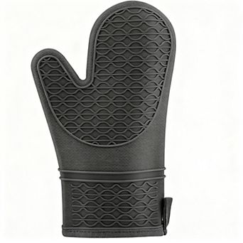 Silicone oven gloves with heat-resistant cotton lining