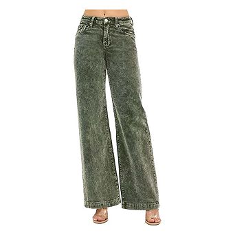 RISEN Full Size High Rise Wide Leg Corduroy Jeans Plus Size