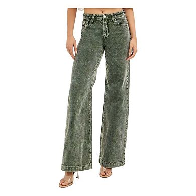 RISEN Full Size High Rise Wide Leg Corduroy Jeans Plus Size
