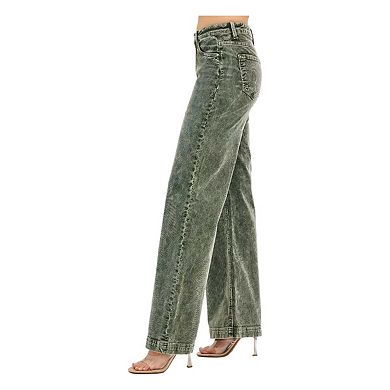 RISEN Full Size High Rise Wide Leg Corduroy Jeans Plus Size