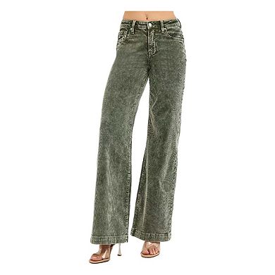 RISEN Full Size High Rise Wide Leg Corduroy Jeans Plus Size