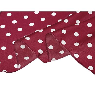 Women's Vintage Retro Polka Dots Square Scarves Kerchief 27.6x27.6"