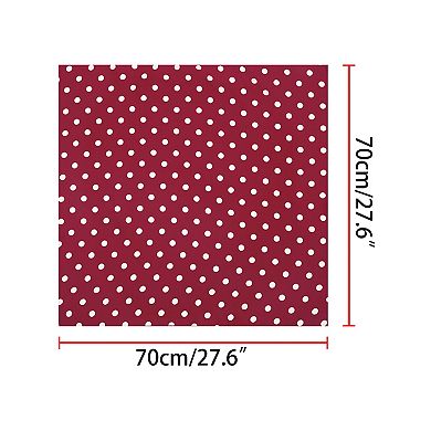Women's Vintage Retro Polka Dots Square Scarves Kerchief 27.6x27.6"