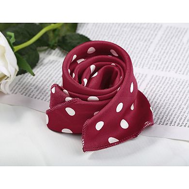 Women's Vintage Retro Polka Dots Square Scarves Kerchief 27.6x27.6"