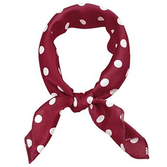 Women's Vintage Retro Polka Dots Square Scarves Kerchief 27.6x27.6"