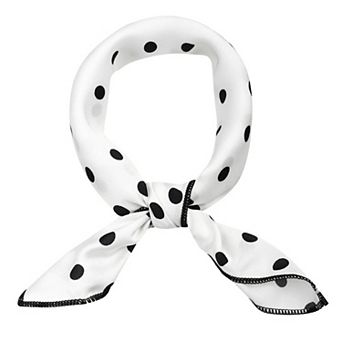 Women's Vintage Retro Polka Dots Square Scarves Kerchief 27.6x27.6"