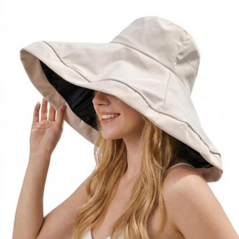 Women's Wide Brim Sun Hat UV Protection Bucket Hat Lightweight Packable Beach Outdoor Hat