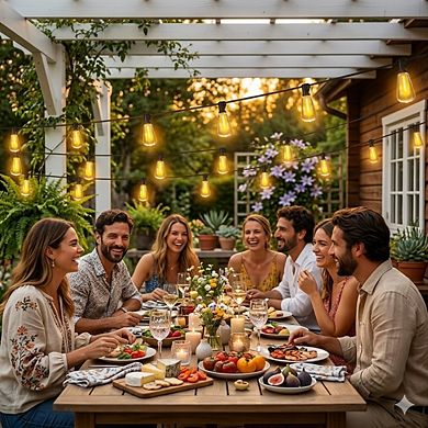 100FT waterproof outdoor light string with remote control and adjustable features