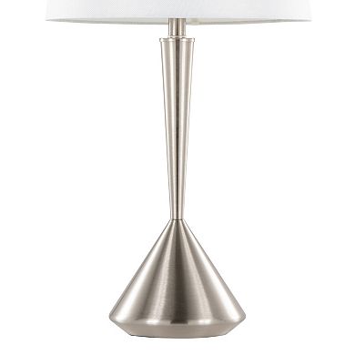 Loheer Modern Metal Table Lamp Set of 2 with Linen Shade