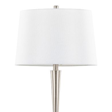 Loheer Modern Metal Table Lamp Set of 2 with Linen Shade
