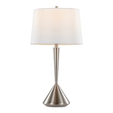 Loheer Modern Metal Table Lamp Set of 2 with Linen Shade