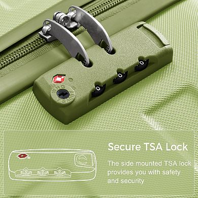 Luggage Sets 3pcs ABS Hardside Lightweight Spinner Wheels TSA Lock