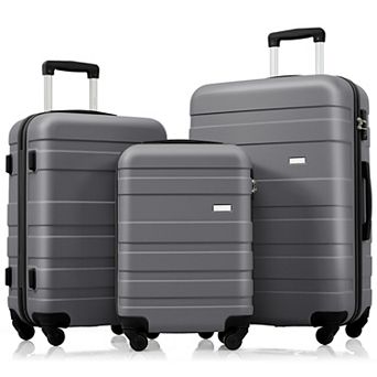 Luggage Sets 3 pc ABS Hardside Lightweight Spinner Wheels TSA Lock