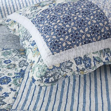 Floral Patchwork Reversible Bedspread