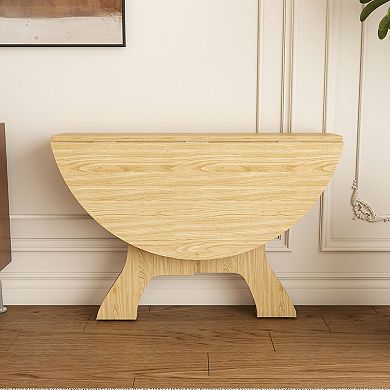 KWPZQEB 43Inch Folding Dining Table, Space Saving Foldable Kitchen Table for Dining Room