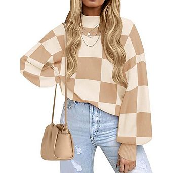 Ribbed Knit Loose Pullover Sweater