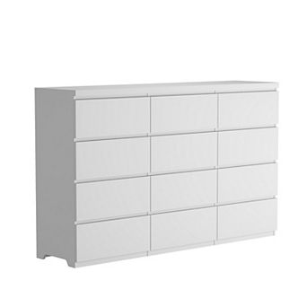 Pnronnc Wide 12 Drawer Chest of Drawers Large Capacity Storage Dresser