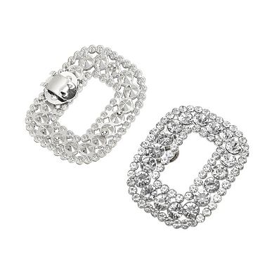 Square with Detachable Clip Shoe Accessories 2 Pcs