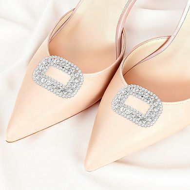 Square with Detachable Clip Shoe Accessories 2 Pcs
