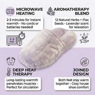Herbal Concepts Aromatherapy Boot Shaped Microwaveable Wrap Made of Organic Flaxseed, Peppermint