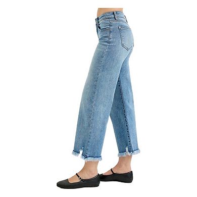 RISEN Full Size Mid Rise Crop Wide Leg Jeans Plus Size