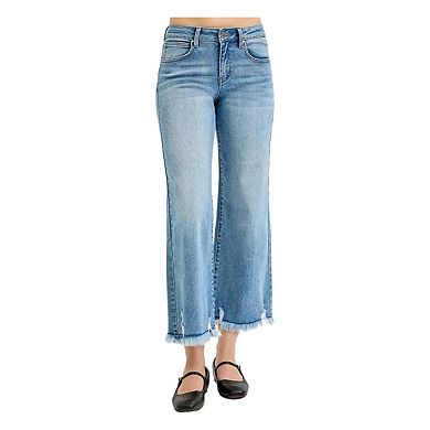 RISEN Full Size Mid Rise Crop Wide Leg Jeans Plus Size