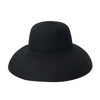 Women Wide Brim Bucket Hat Lightweight Woven Sun Hat Classic Solid Casual Hat
