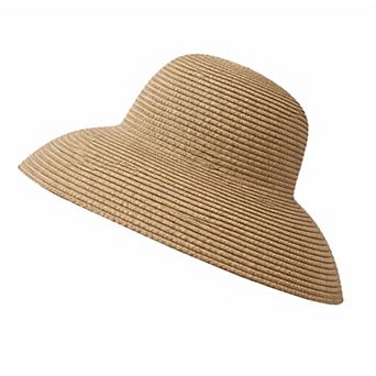 Women Wide Brim Bucket Hat Lightweight Woven Sun Hat Classic Solid Casual Hat