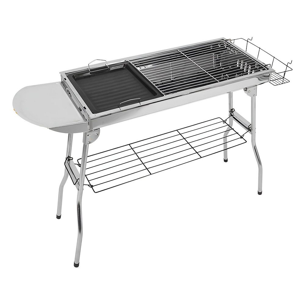 Portable Charcoal BBQ Grill with Foldable Frame for Camping, Picnics ...