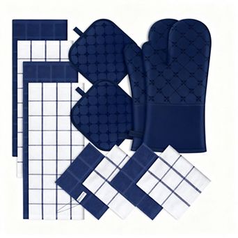 Oven Mitt Set Heat Resistant 500°F Non-Slip Silicone