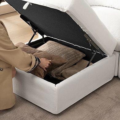 113.8" Oversized Modular Cloud Couch, Comfy 3-Seat Sofa with Ottoman for Living Room, Deep Seat