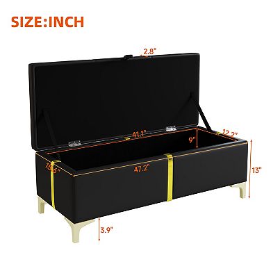 Pnronnc 2 Piece Bedroom Set Queen Upholstered Bed with Storage Ottoman Hydraulic Lift Bed Frame Set