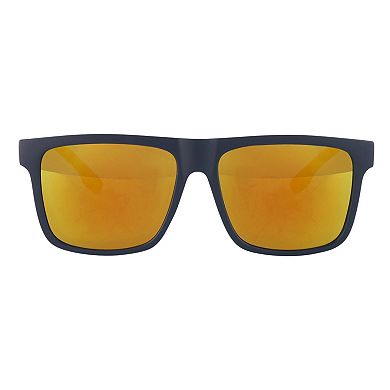 Unisex Rectangular Full-Frame Sunglasses Wood Cut Out Design Sun Glasses UV Protection