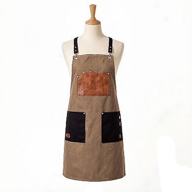 Utility Work Apron with Multi Pocket Design Full Coverage Apron for Kitchen Studio Workshop and Home