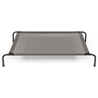 Portable Elevated Dog Bed with Steel Frame and Breathable Mesh